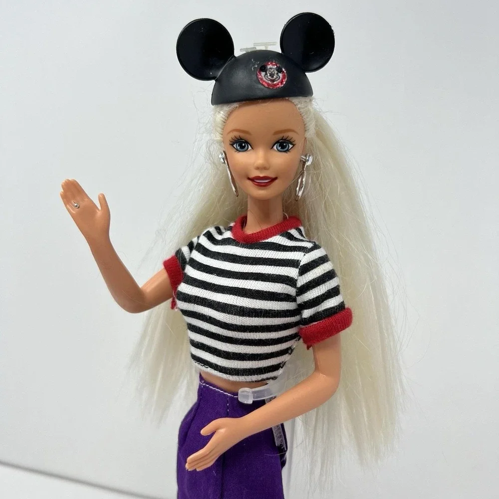 Disney Exclusive Fun‎ Barbie Doll in mickey mouse hat stripe shirt 1966-76